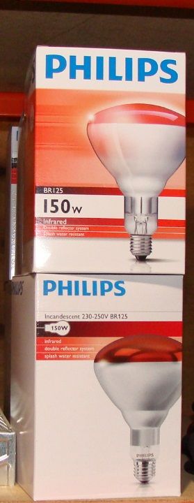 Infra rood lampen maar ook de lampenhouder is beschikbaar